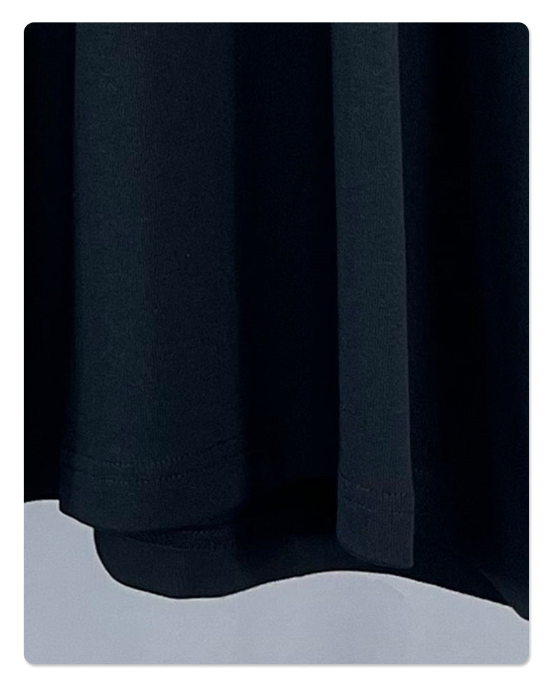 Fake Layered Print Oversize Round Neck Long Sleeve T-Shirt WN10000