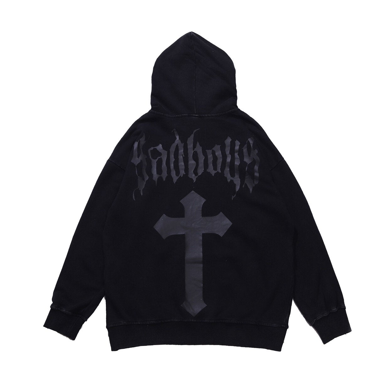 Oversize Cross Graphic Print Pullover Hoodie WN24443