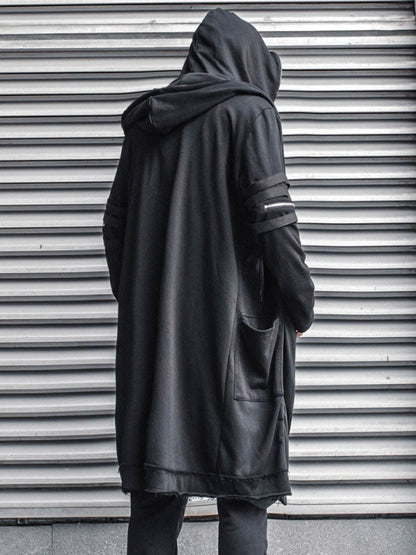 Functional Multi-Pocket Hooded Zipper Coat WN22575