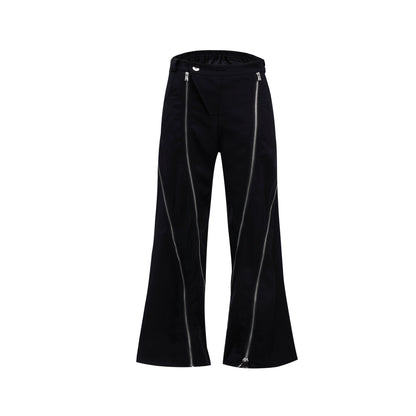 Metal Zipper Flare Trousers WN6522