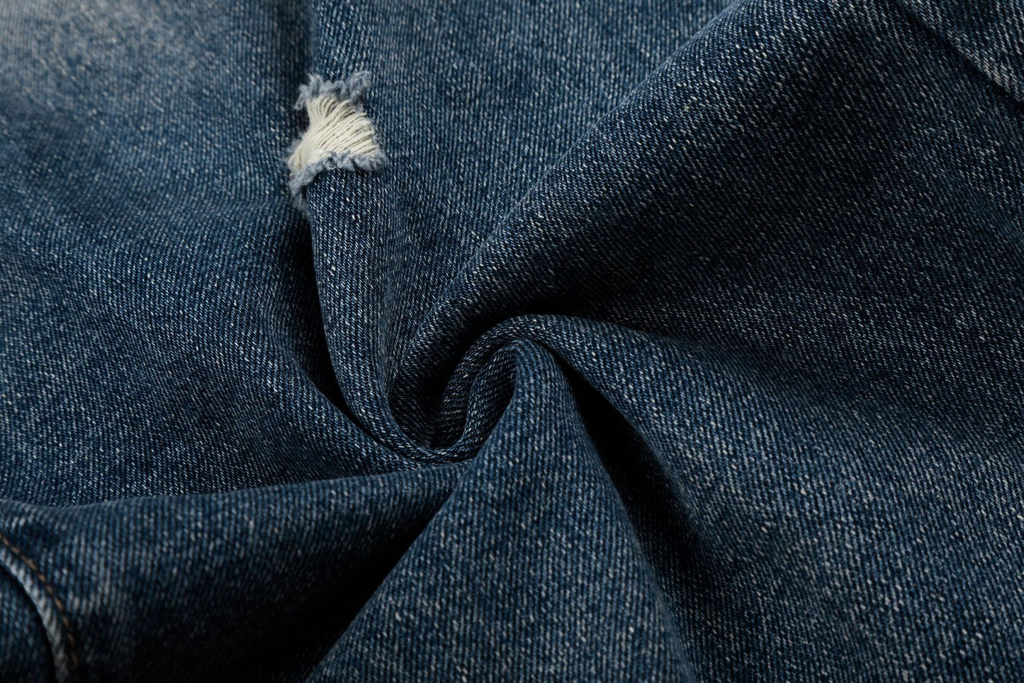 Wash Rivet Damage Wide Leg Denim Jeans WN25573
