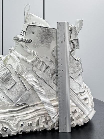 Strap Washed Platform Sneaker Boots WN24718