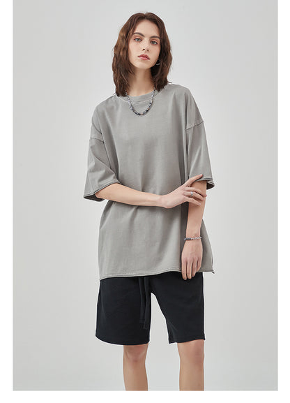 Oversize Washed Short-sleeve T-shirt WN6626