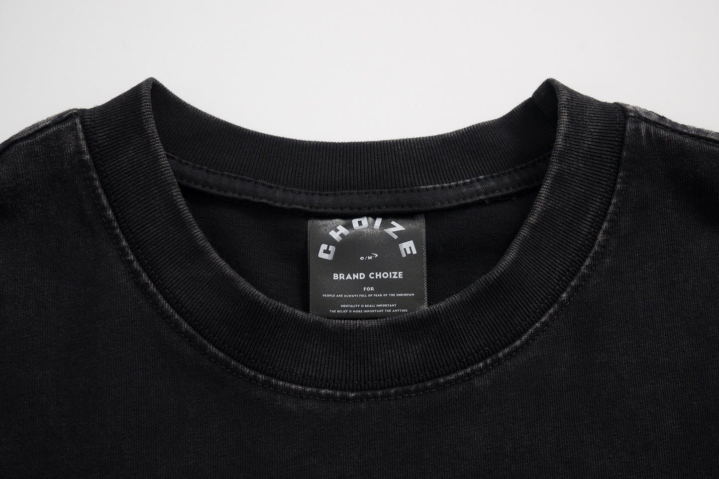 Washed Portrait Letter Print Short Sleeve T-Shirt WN25428
