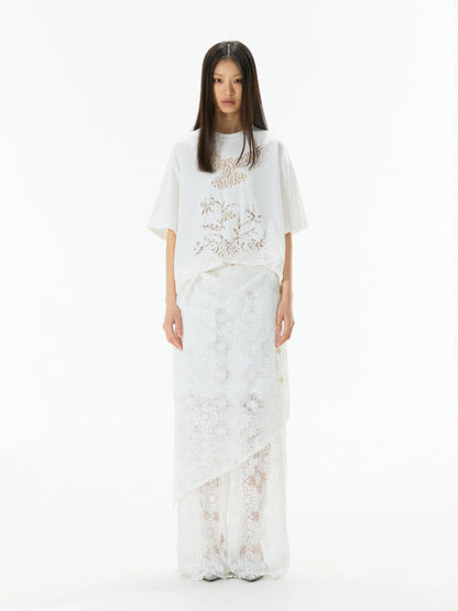 Bird Print Short Sleeve T-Shirt WN18881