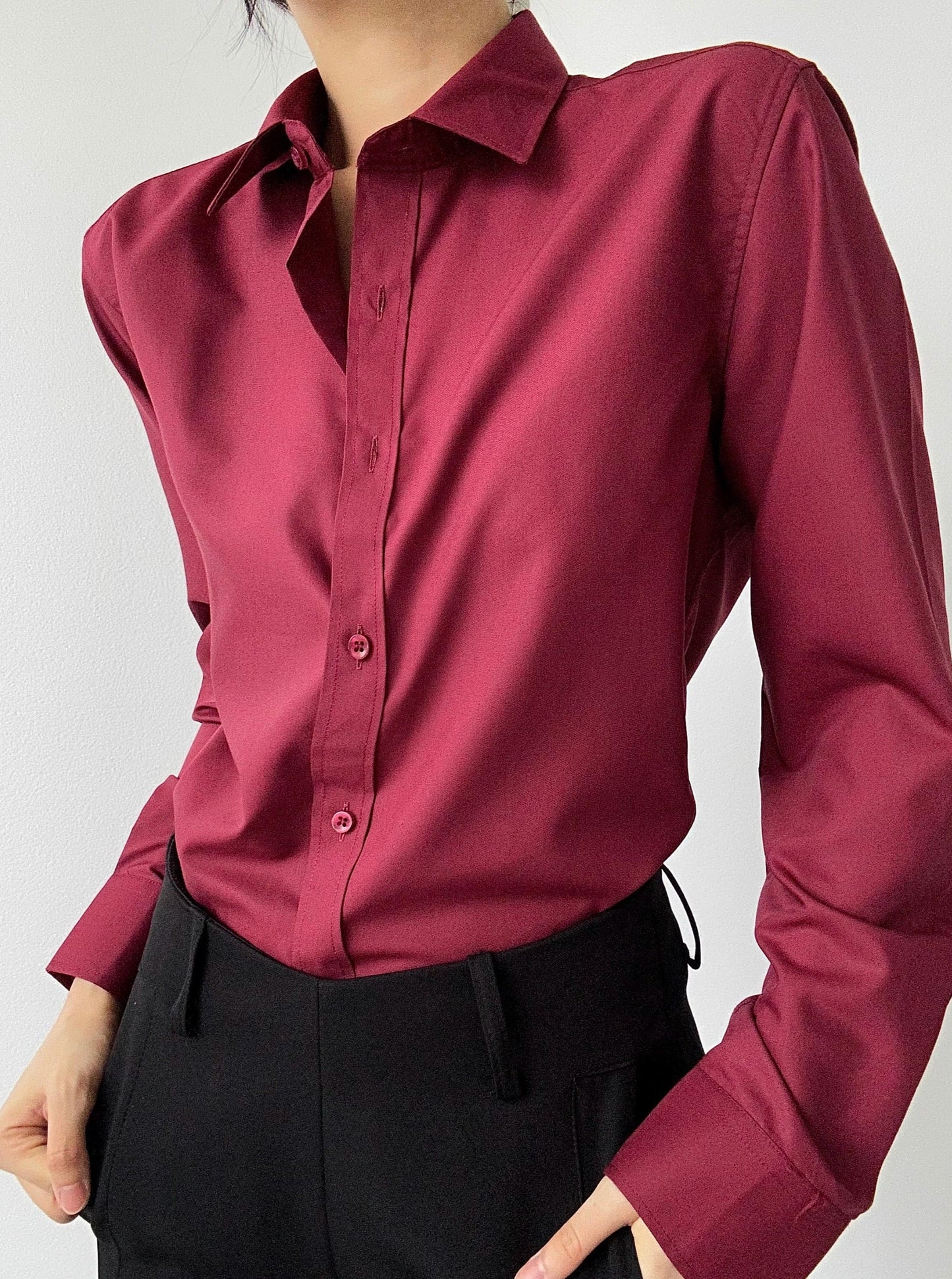 Plain Long Sleeve Shirt WN19636