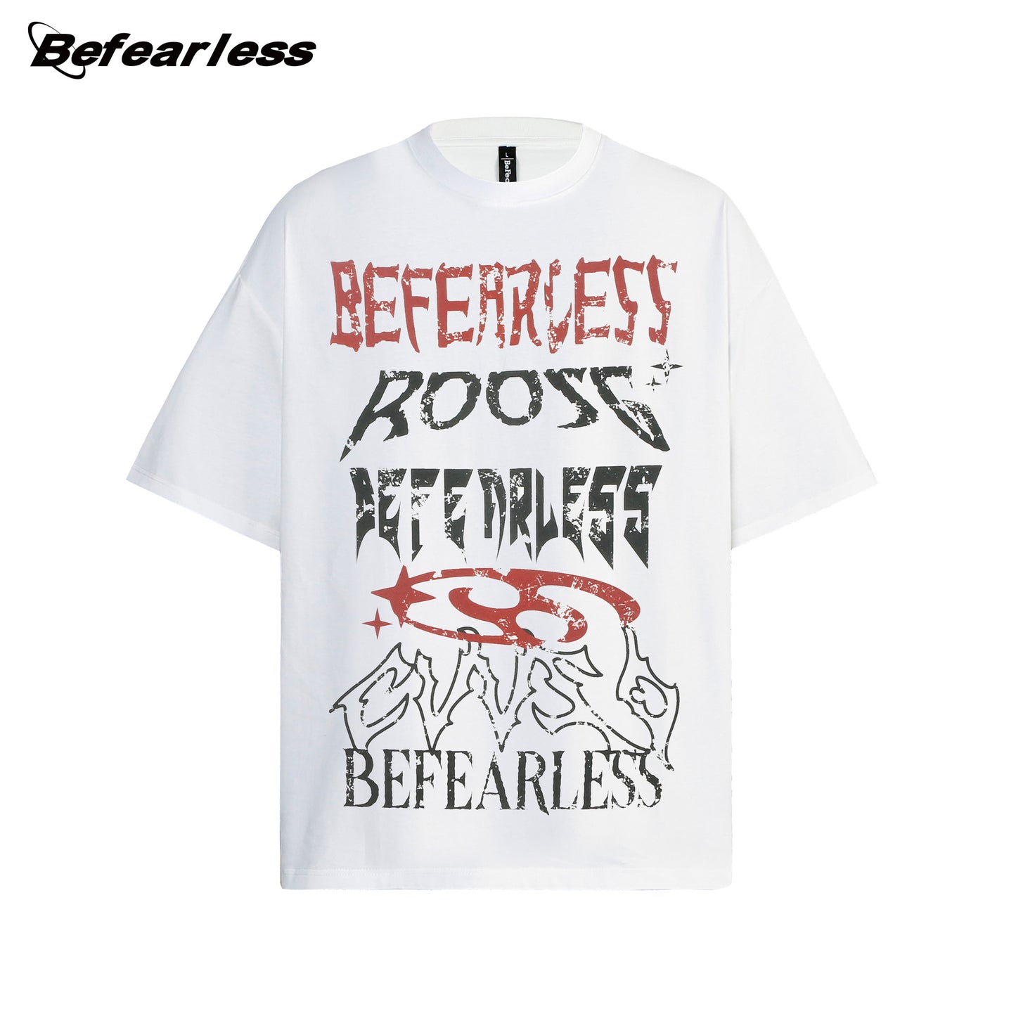 Washed Letter Print Oversize Short Sleeve T-Shirt WN26401