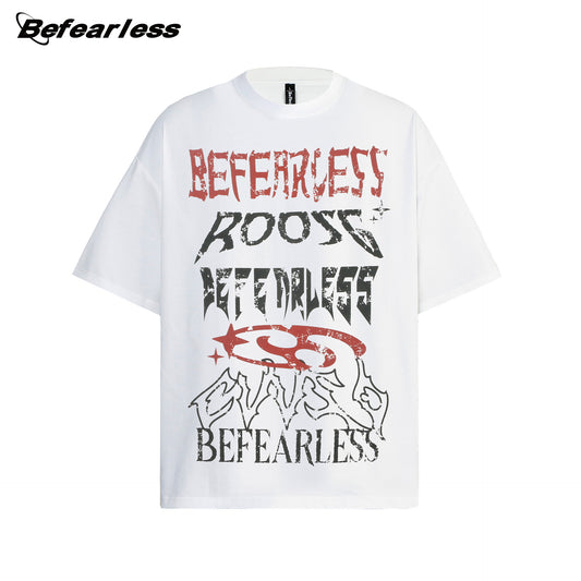 Washed Letter Print Oversize Short Sleeve T-Shirt WN26401