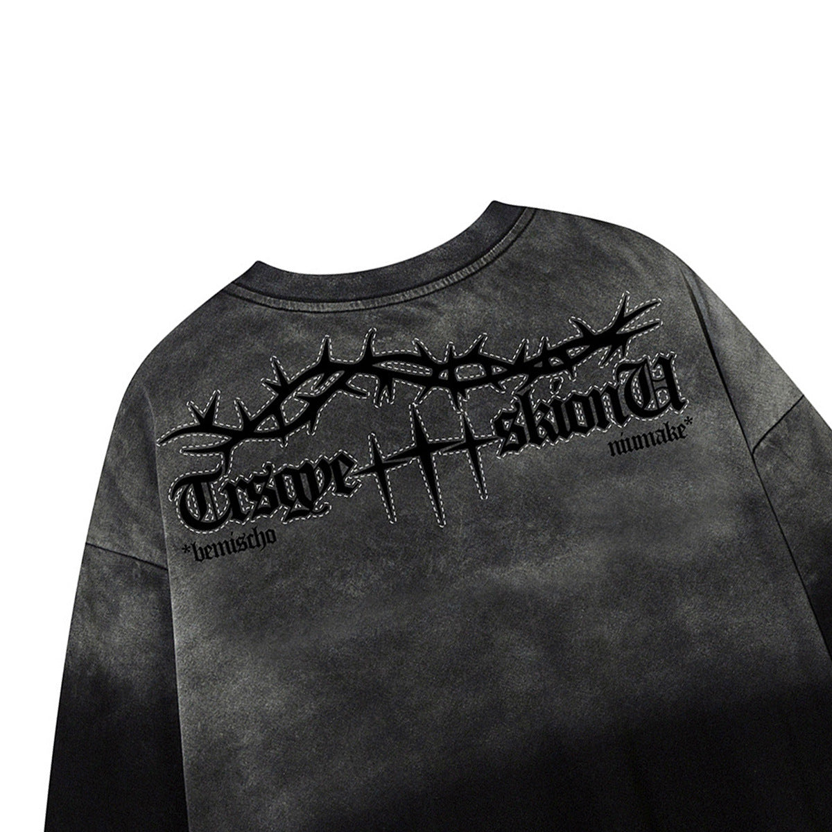 Gradient Thorn Logo Print Short Sleeve T-Shirt WN25806