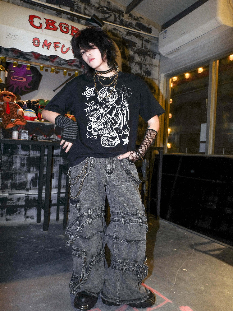 Oversize Drop Shoulder Short Sleeve T-Shirt WN15907