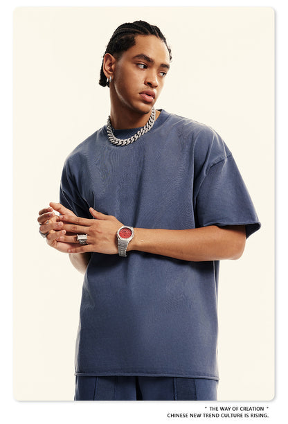 Washed Oversize Short-sleeve T-shirt WN6367