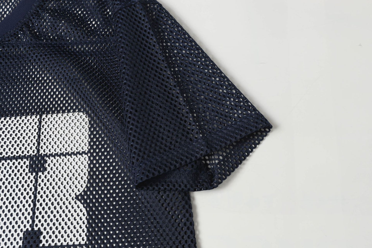 Mesh Number Print Short Sleeve T-Shirt WN25553
