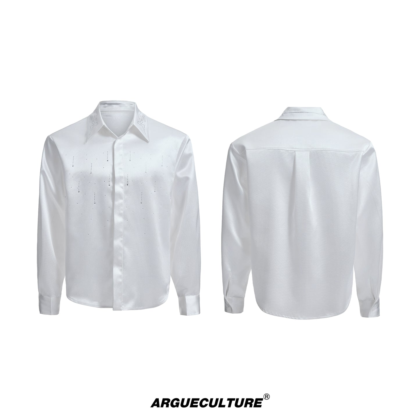 Satin Glitter Long Sleeve Shirt WN20677