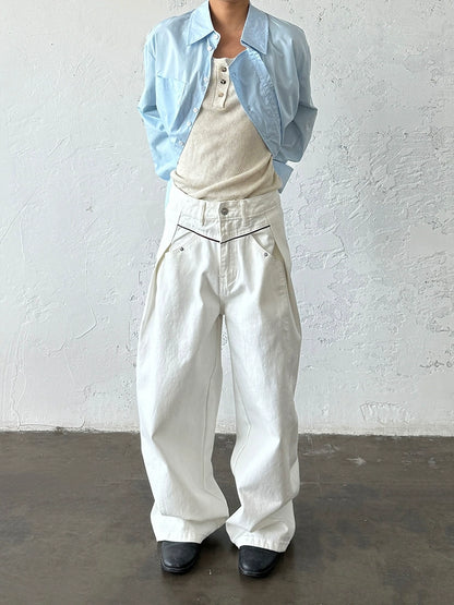 Wide Leg Denim Jeans WN19943