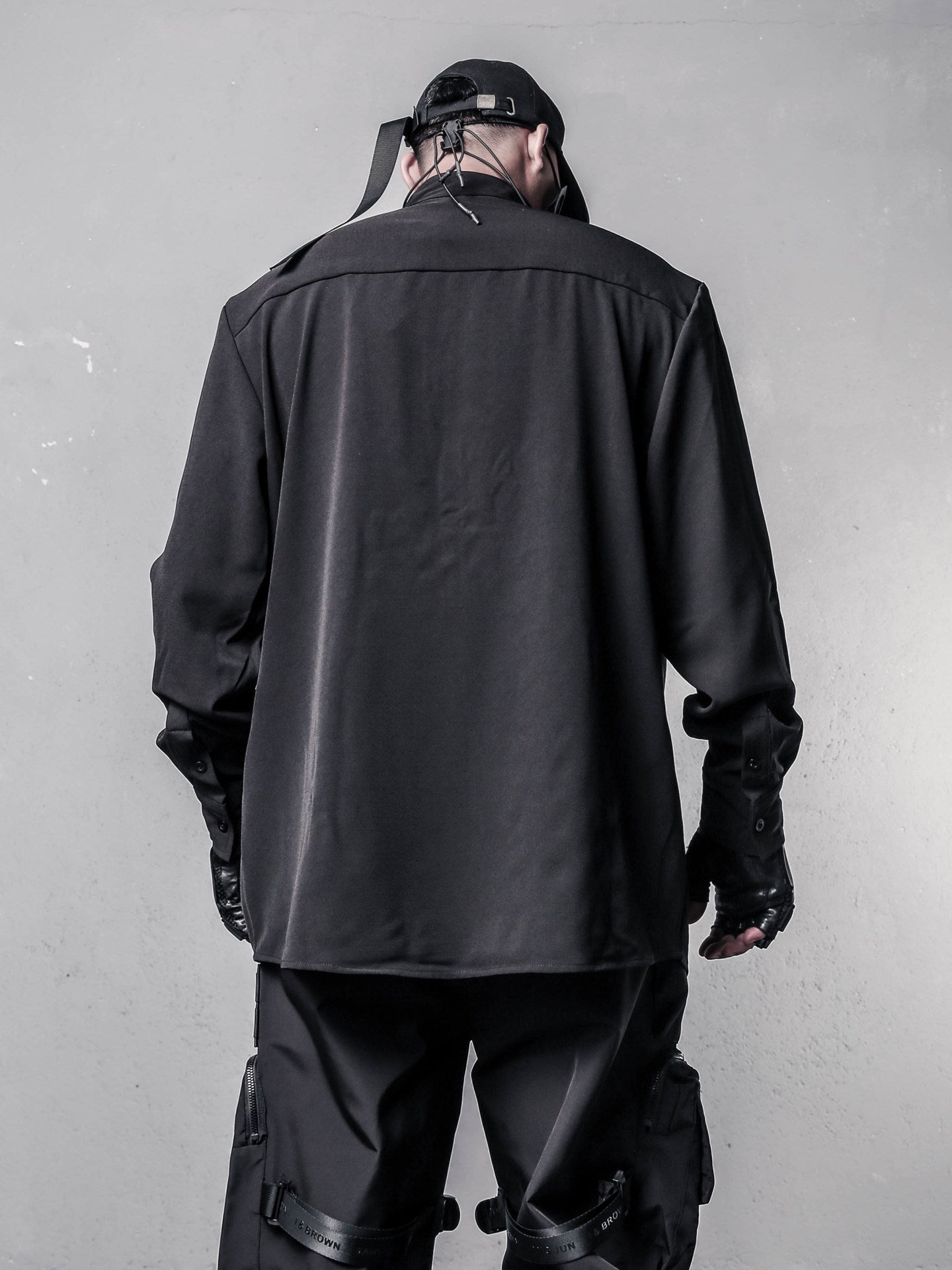 Irregular Fake Layered High Neck Long Sleeve Shirt WN22487