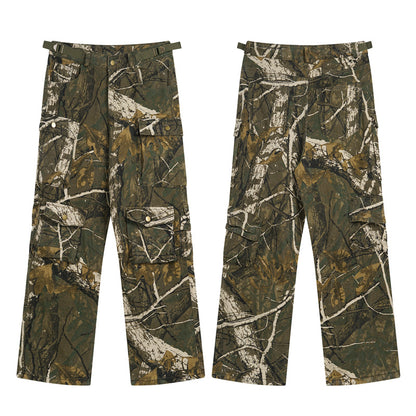 Camouflage Straight Cargo Pants WN11158