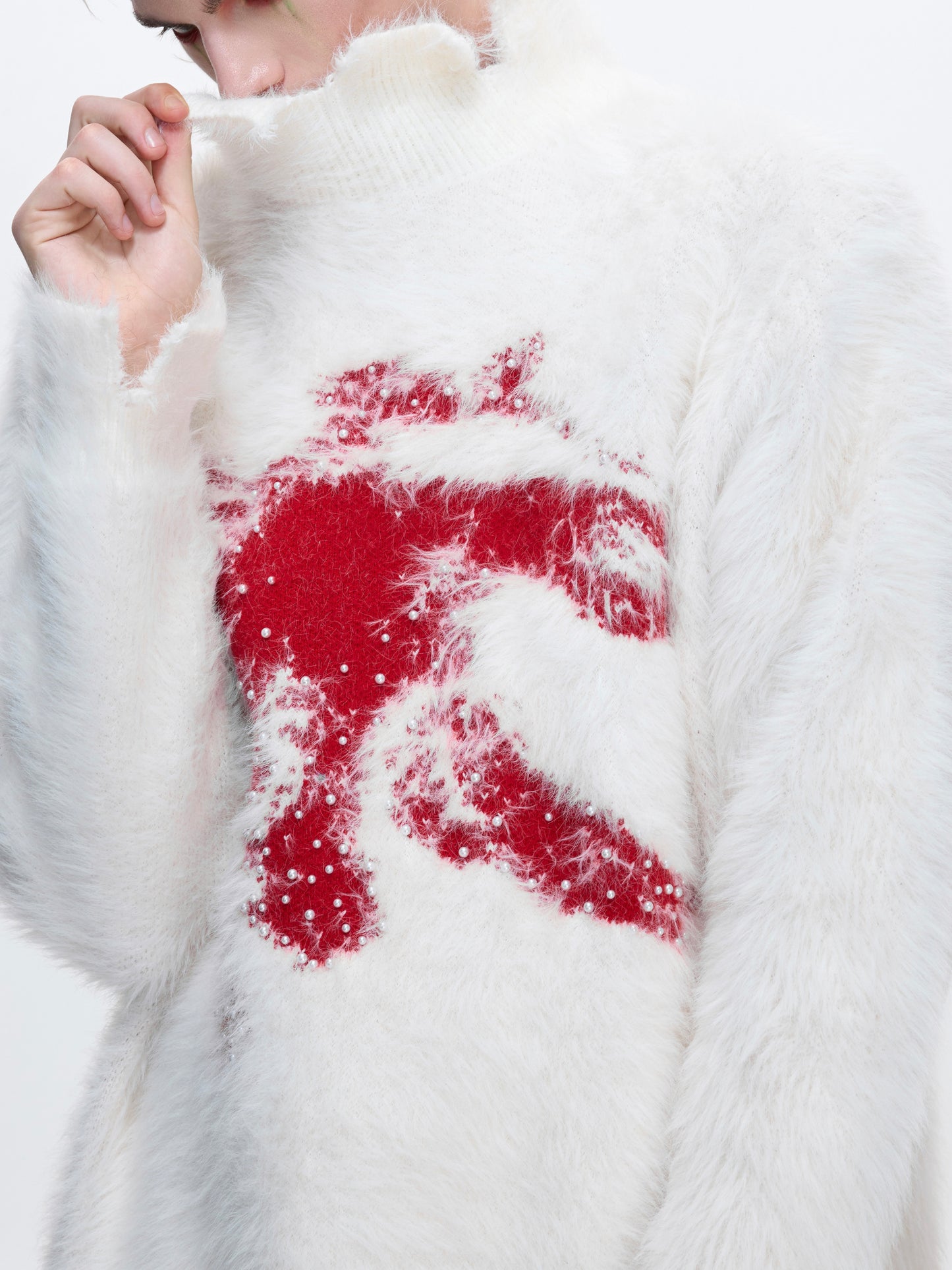 Turtleneck Oversize Knit Sweater WN22682