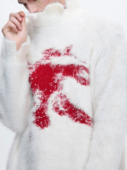 Turtleneck Oversize Knit Sweater WN22682