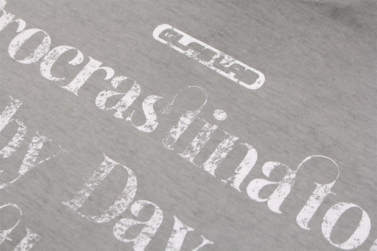 Washed Faded Letter Print Heavyweight Short Sleeve T-Shirt WN26869