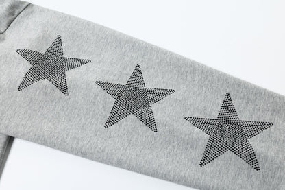 Star Rhinestone Letter Long Sleeve T-Shirt WN25591
