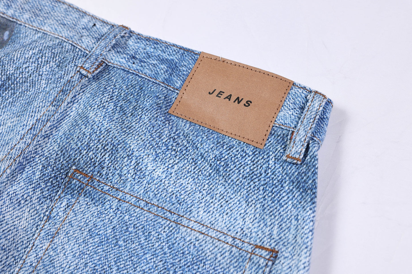 Washed 3D Character Print Wide Leg Denim Jeans WN25975