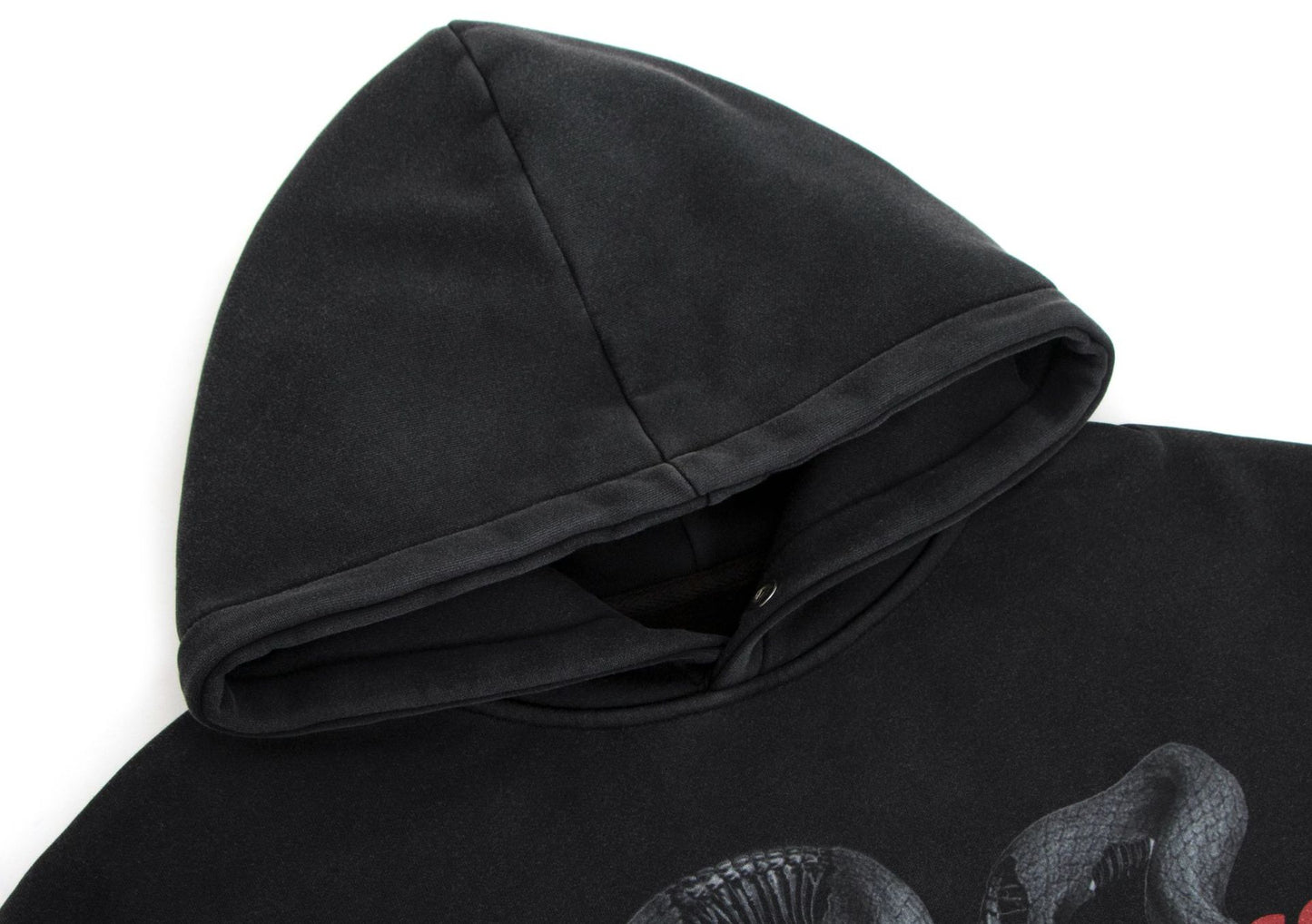 Washed Snake Print Pullover Hoodie WN23061