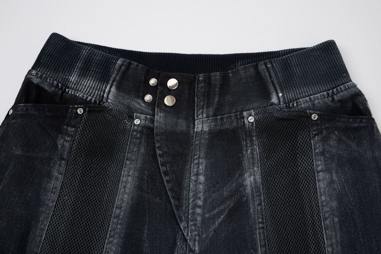 Damage Baggy Half Denim Jeans WN25584