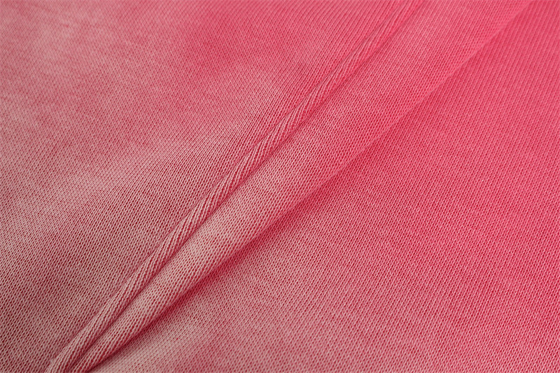 Cracked Letter Gradient Patchwork Hoodie WN11376