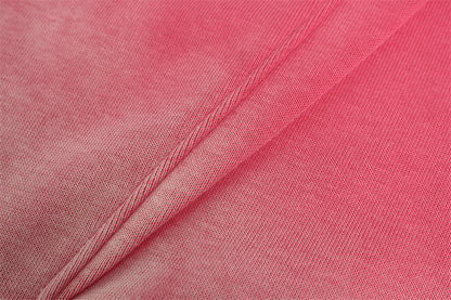 Cracked Letter Gradient Patchwork Hoodie WN11376