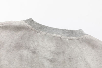 Fake Layered Letter Print Oversize Long Sleeve T-Shirt WN26075