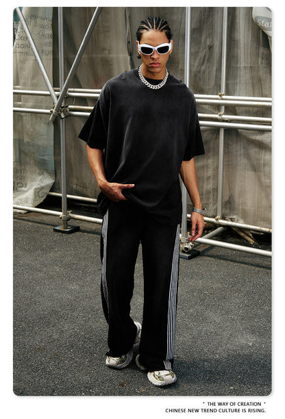 Washed Gradient Oversize Short Sleeve T-Shirt WN6070