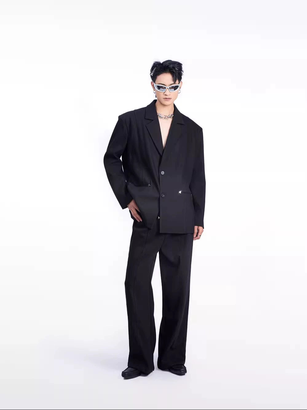 Oversize Tailored Jacket & Tuck-in Trousers Setup WN9232