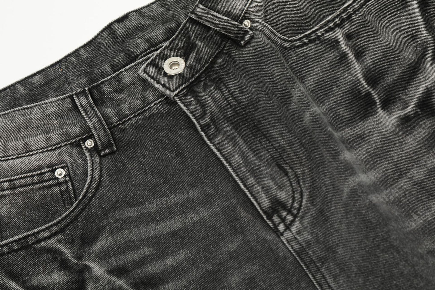 Washed Wide Leg Denim Half Pants WN25692