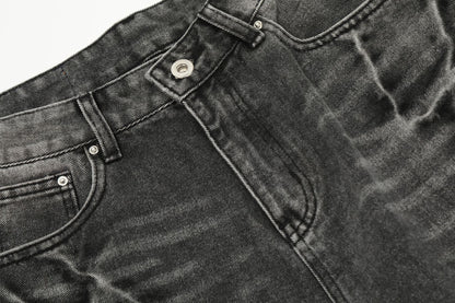Washed Wide Leg Denim Half Pants WN25692