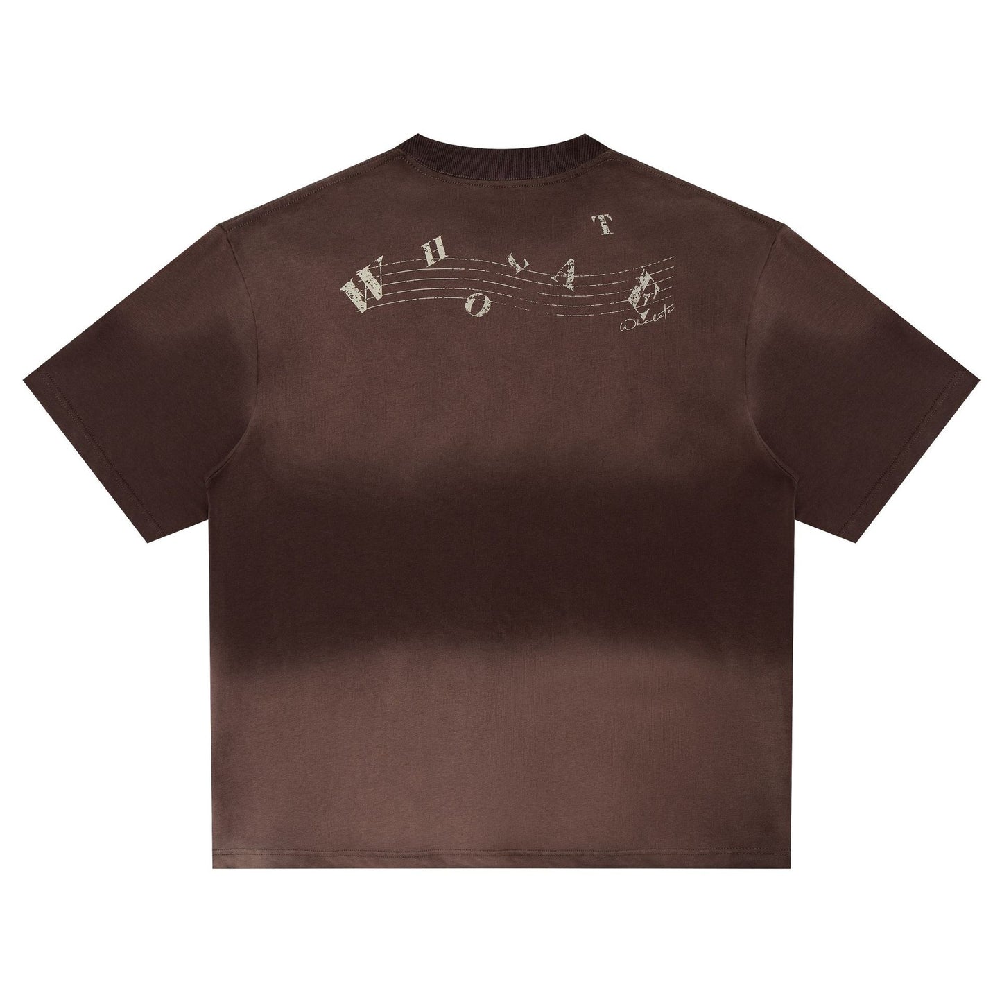 Instrument Print Washed Short Sleeve T-Shirt WN25477