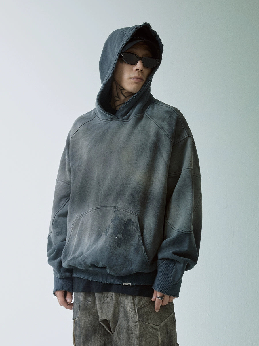 Handmade Gradient Spray-Dyed Oversize Hoodie WN12160