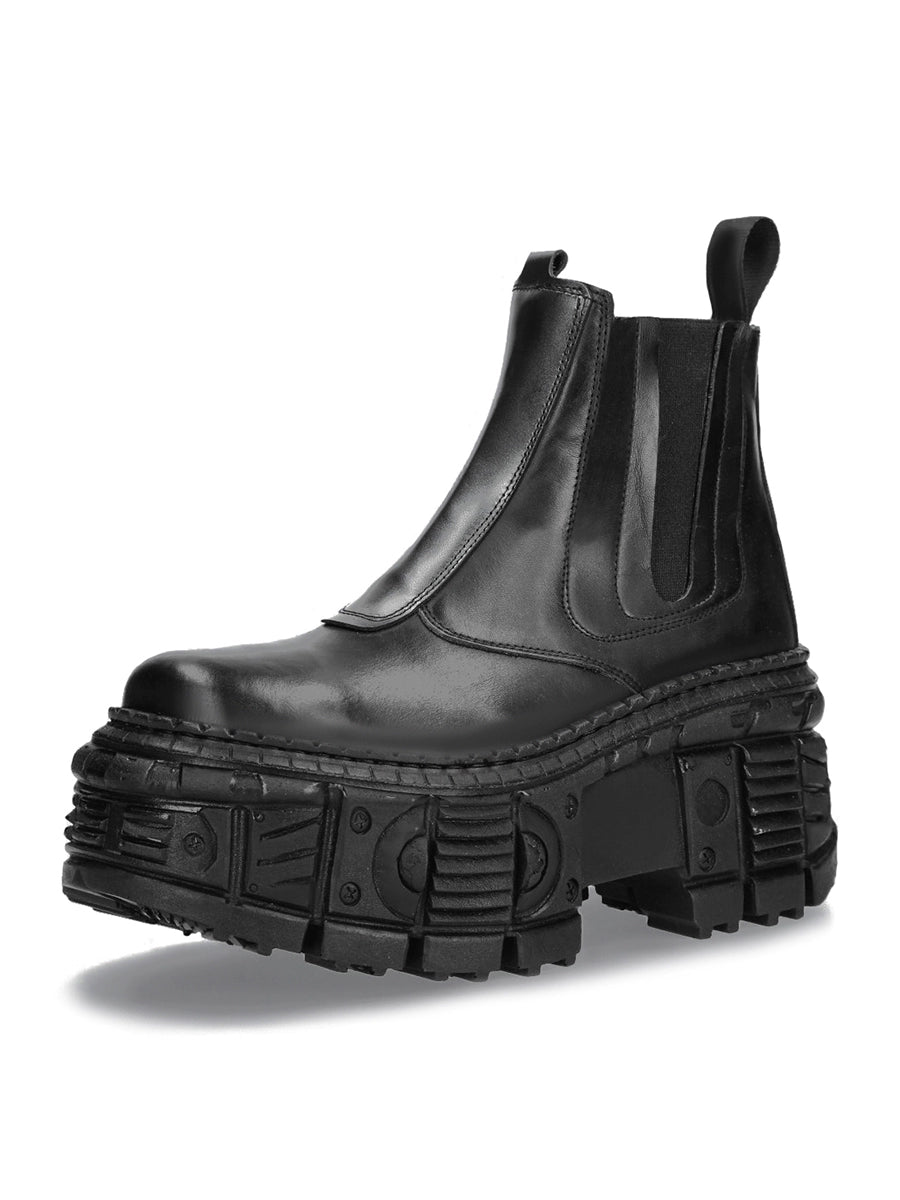 Chunky Sole Design PU Leather Boots WN19187