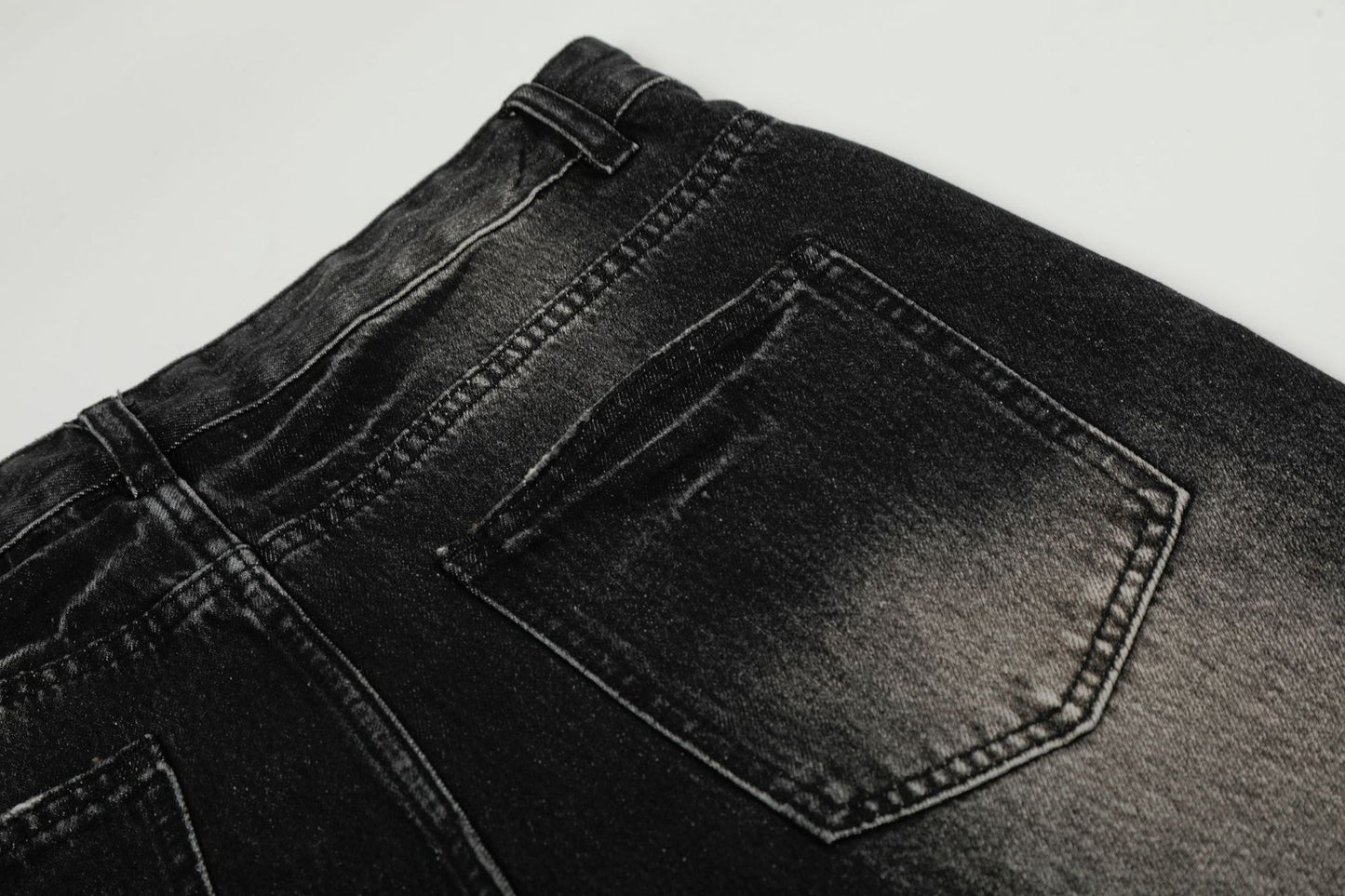 Washed Whiskers Flare Denim Jeans WN25832