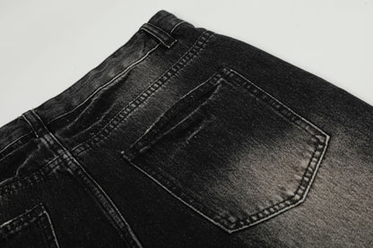 Washed Whiskers Flare Denim Jeans WN25832