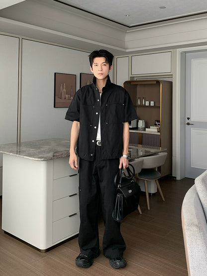 Denim Short Sleeve Shirt & Denim Jeans Setup WN20411