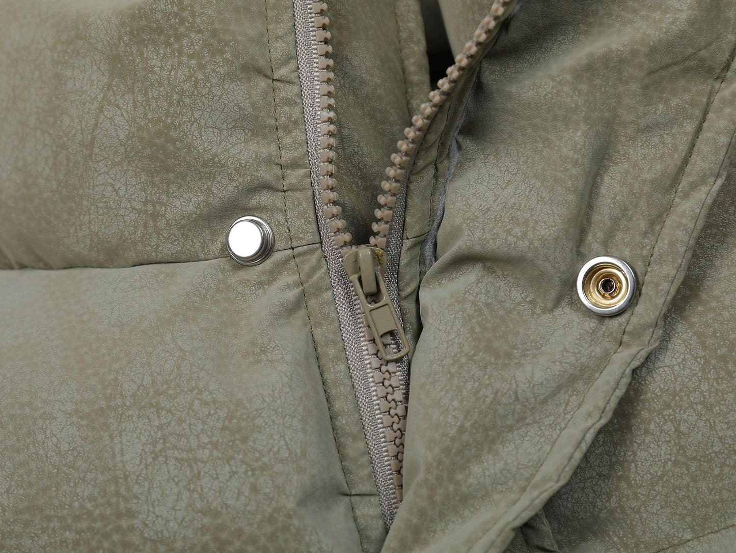 Letter Embroidery Stripe Puffer Jacket WN11494