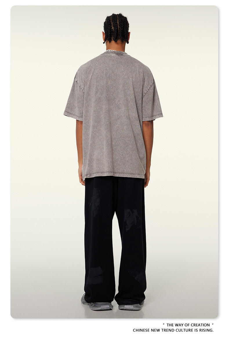 Washed Heavyweight Oversize Short Sleeve T-Shirt WN6078