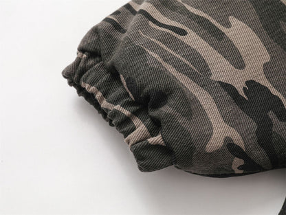 Camouflage Fur Collar Hooded Padded Jacket WN11555