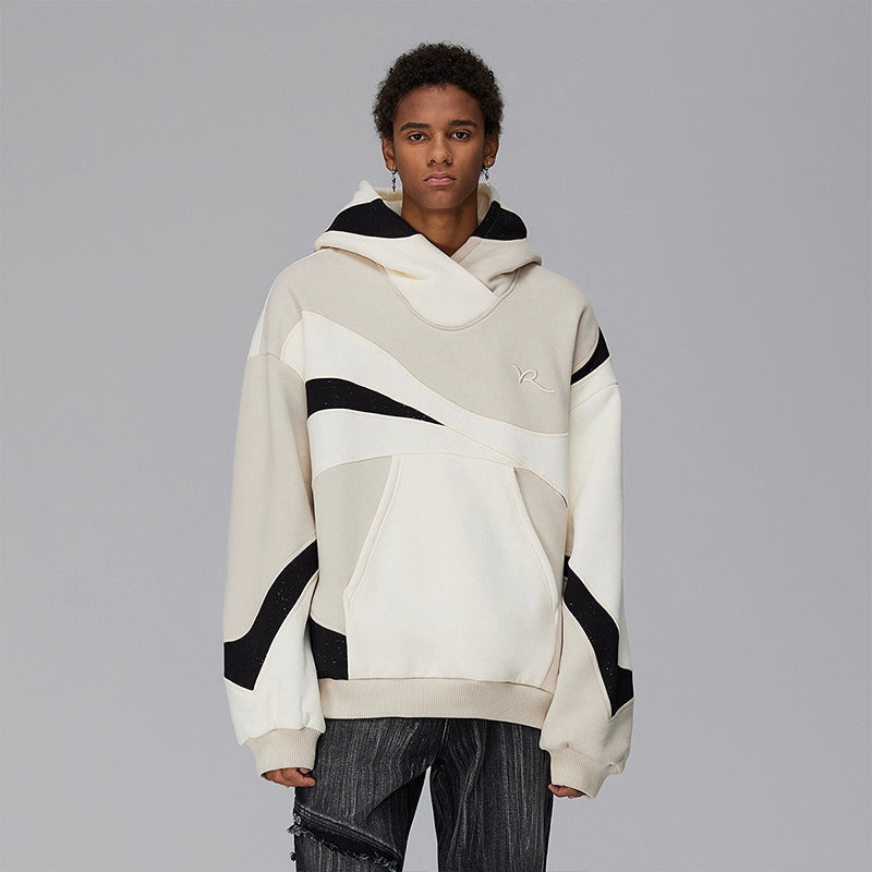 Patchwork Embroidery Design Hoodie WN17842