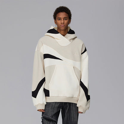 Patchwork Embroidery Design Hoodie WN17842