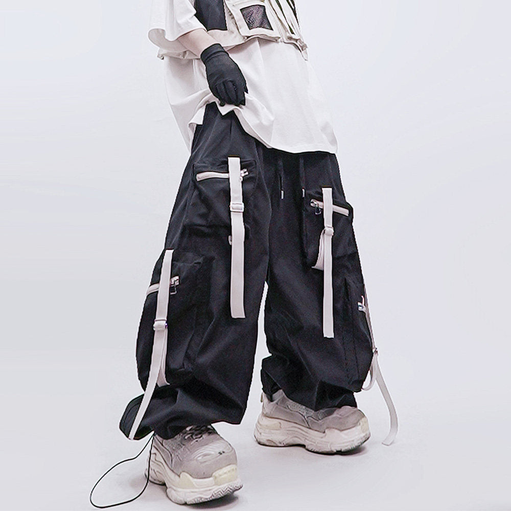 Multi Pocket Wide Leg Cargo Pants WN23990