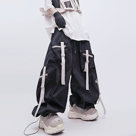 Multi Pocket Wide Leg Cargo Pants WN23990