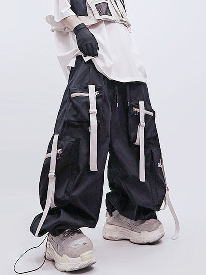 Multi Pocket Wide Leg Cargo Pants WN23990