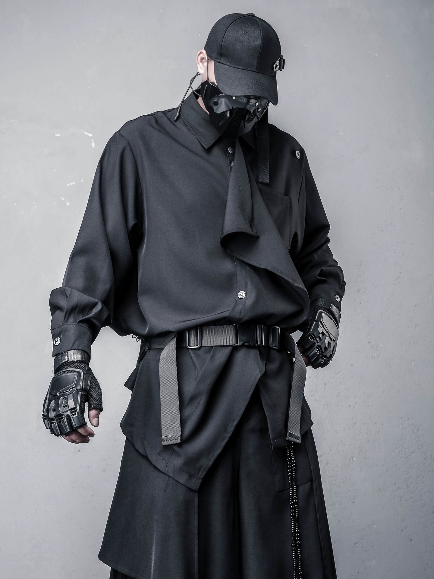 Deconstructed Irregular Design Long Sleeve Shirt WN22314