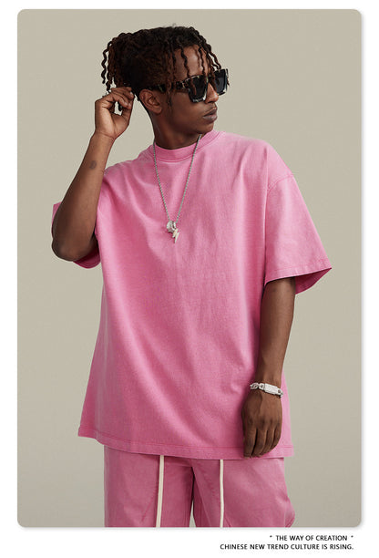 Washed Oversize Short-sleeve T-shirt WN6457